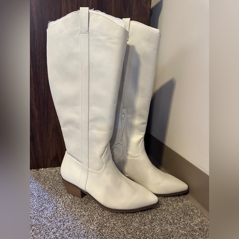 White boots.  universal thread